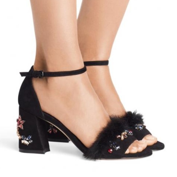 Stuart Weitzman Shoes - Stuart Weitzman The Jewel Sandal Black Heel
